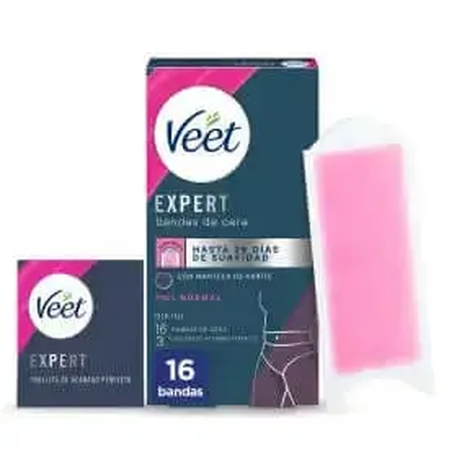 Veet Expert Shea Butter Холодные депиляционные восковые полоски с маслом ши, 16 полосок: цены и характеристики