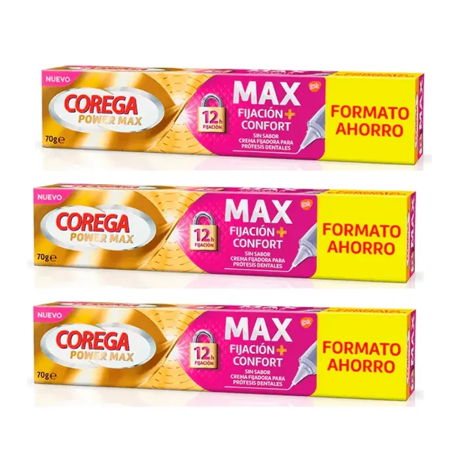 Крем для фіксації зубних протезів Corega Triplo Max Fixation + Comfort, 3 x 70 г: ціни та характеристики