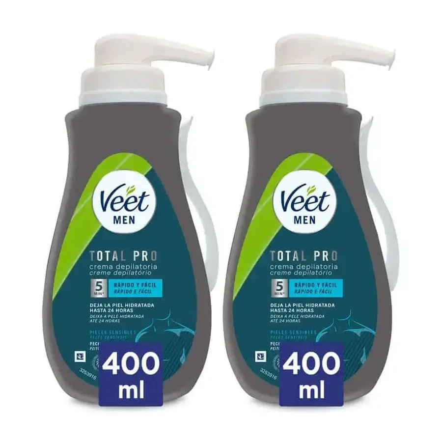Крем для депіляції чутливої шкіри Veet Men, 2х400 мл: ціни та характеристики