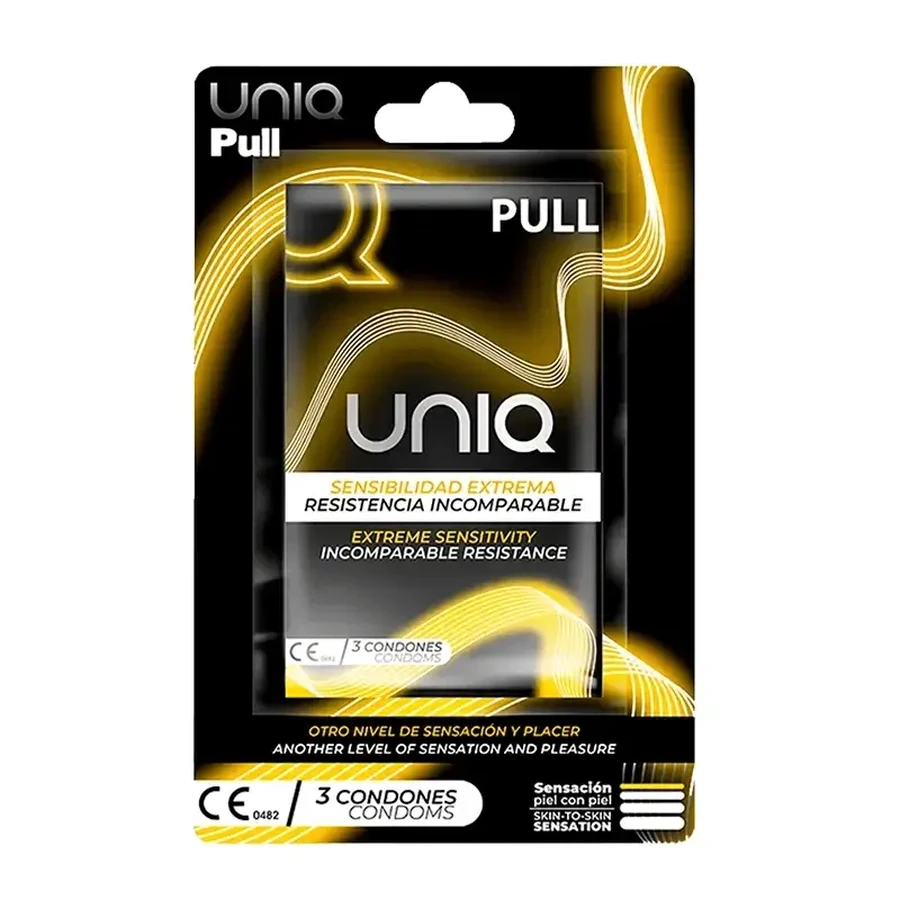 Презервативи Uniq Pull з безлатексними стрічками 3 шт.: ціни та характеристики