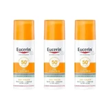 Eucerin Oil Control Сонцезахисний гель для обличчя Dry Touch Spf 50+, 3X50 мл