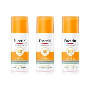 Eucerin Oil Control Сонцезахисний гель для обличчя Dry Touch Spf 50+, 3X50 мл