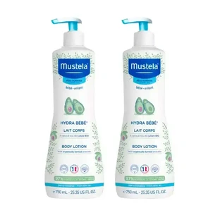 Mustela Hydra Baby Органическое молочко для тела с авокадо, упаковка 2 х 750 мл