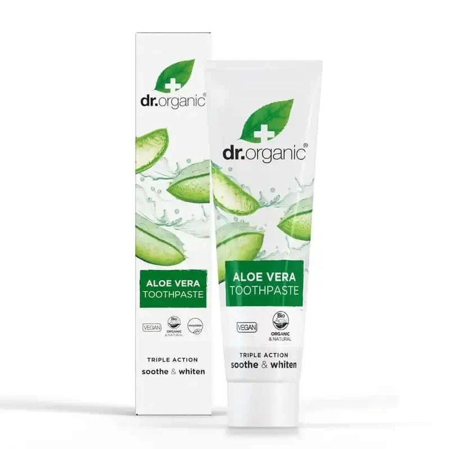 Dr.Organic Зубна паста з алое вера для чутливих ясен, 100 мл: ціни та характеристики
