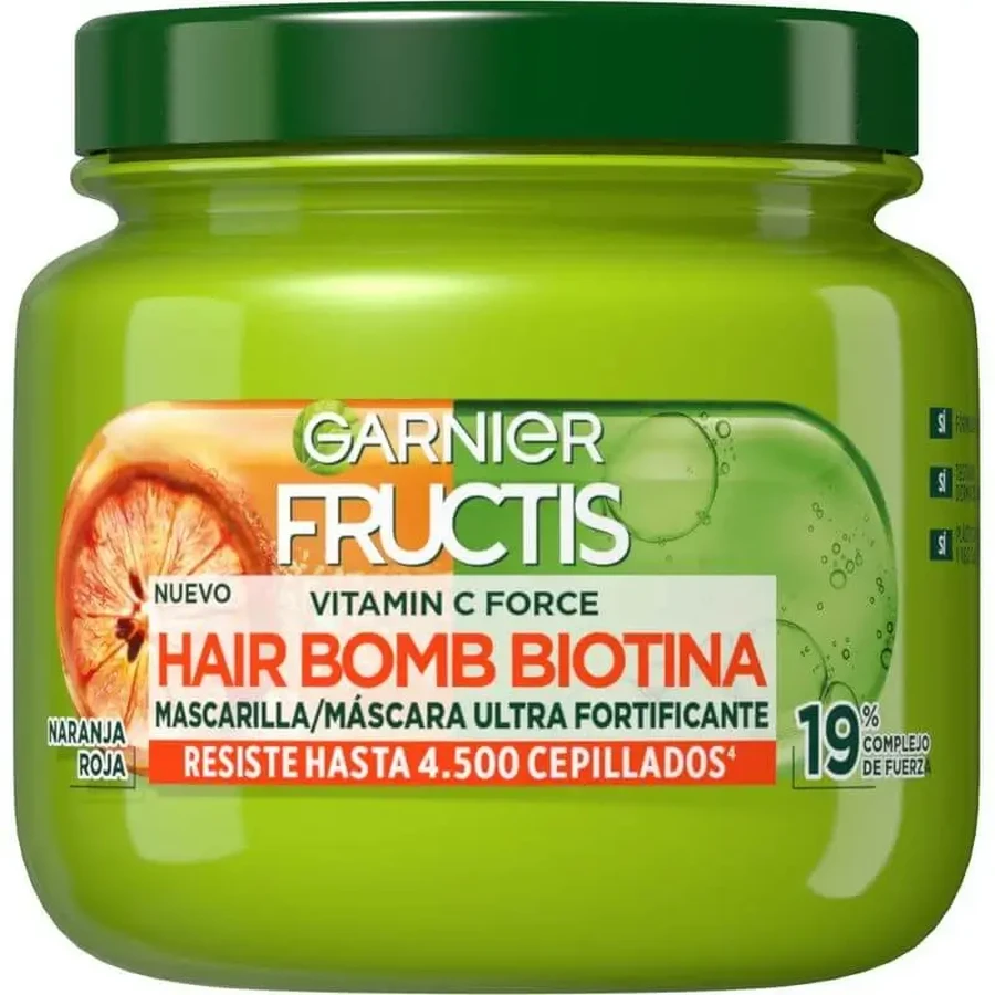 Garnier Fructis Vitamin C Force Hair Bomb Біотинова ультразміцнююча маска для волосся з червоним апельсином 320 мл.: ціни та характеристики