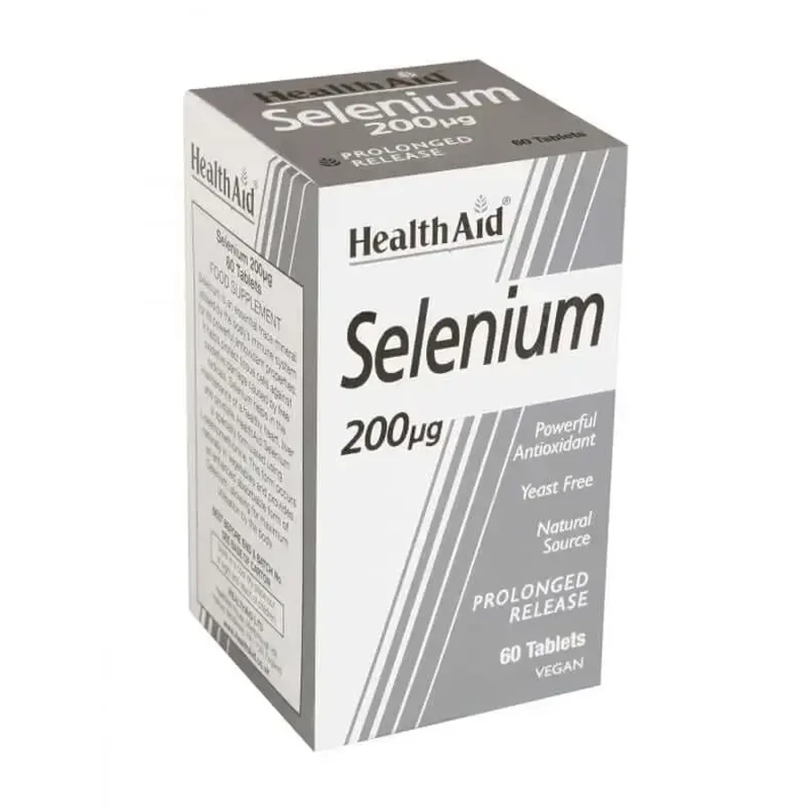 Health Aid Selenium 200 мікрограмів селену, 60 таблеток: ціни та характеристики