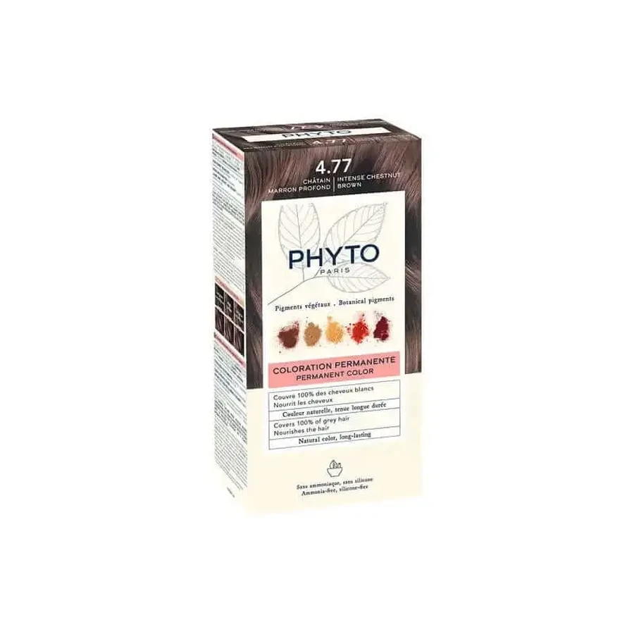 PHYTO Phytocolor 4.77 темно-коричневая перманентная краска для волос: цены и характеристики