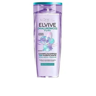 L'Oréal Paris Elvive Pure Hyaluronic Shampoo: очищает, увлажняет, придает блеск и тело, не содержит силиконов, 400 мл