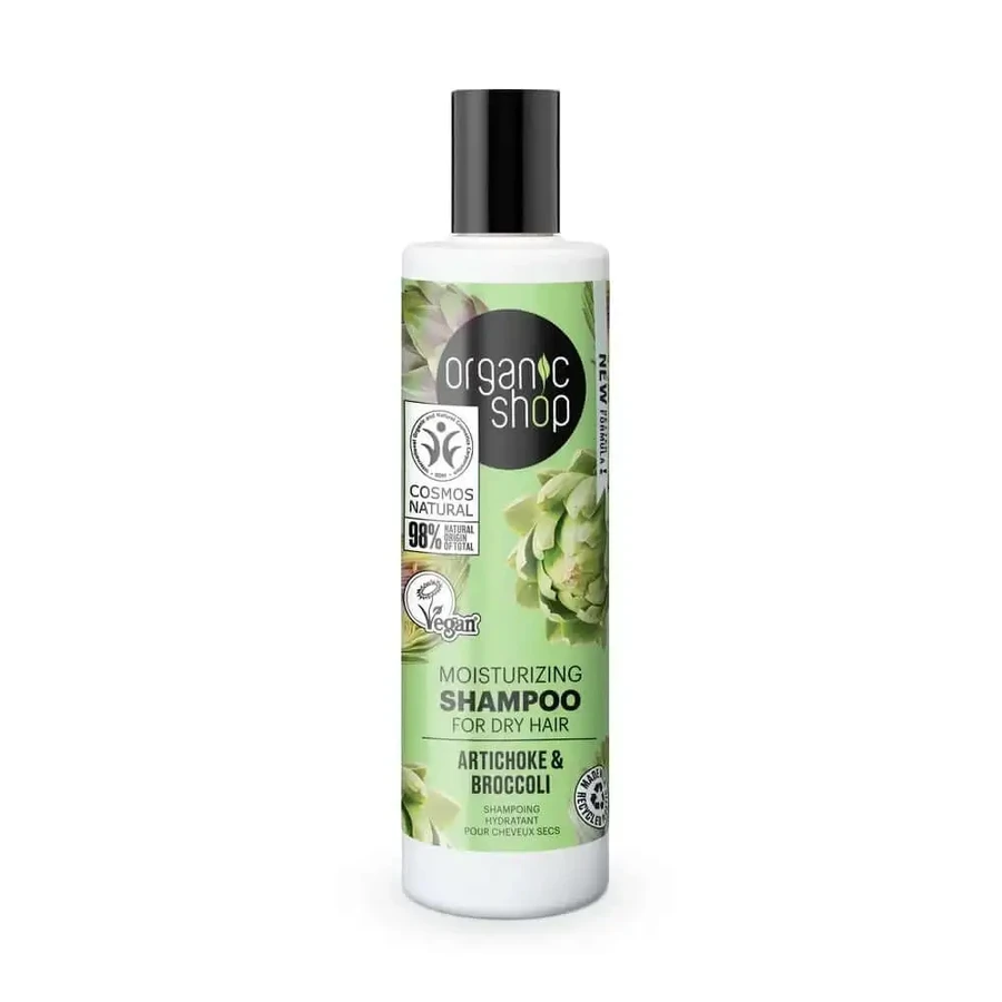 Organic Shop Зволожуючий шампунь з артишоком та броколі для сухого волосся, 280 мл: ціни та характеристики