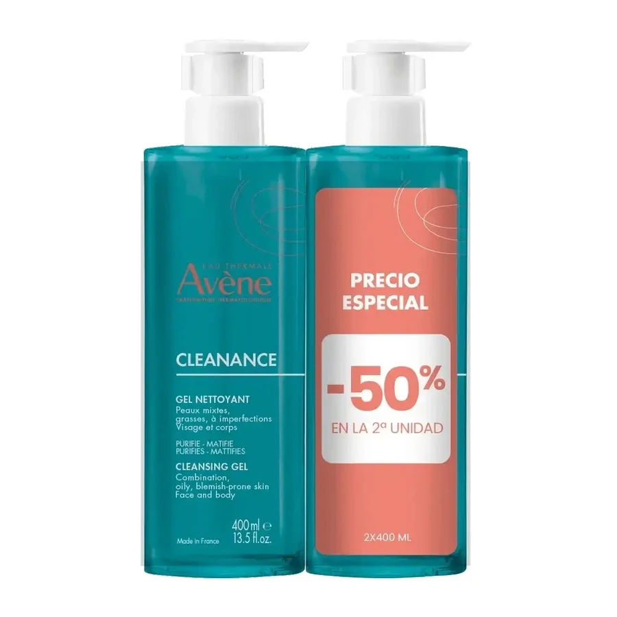 Avene Eau Thermale Cleanance Очищающий гель 2 X 400 мл: цены и характеристики