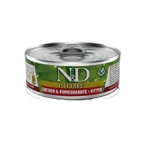 Вологий корм з куркою та гранатом для кошенят і вагітних кішок N&D Prime Kitten, 70 г, Farmina