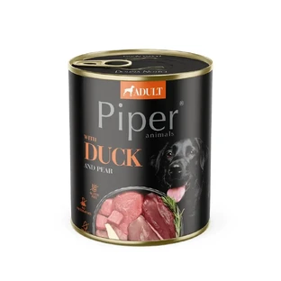 Корм вологий для дорослих собак з м'ясом качки та грушами, 800 г, Piper
