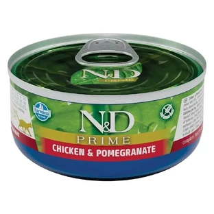 Влажный корм с курицей и гранатом для кошек N&D Prime Adult, 70 г, Farmina
