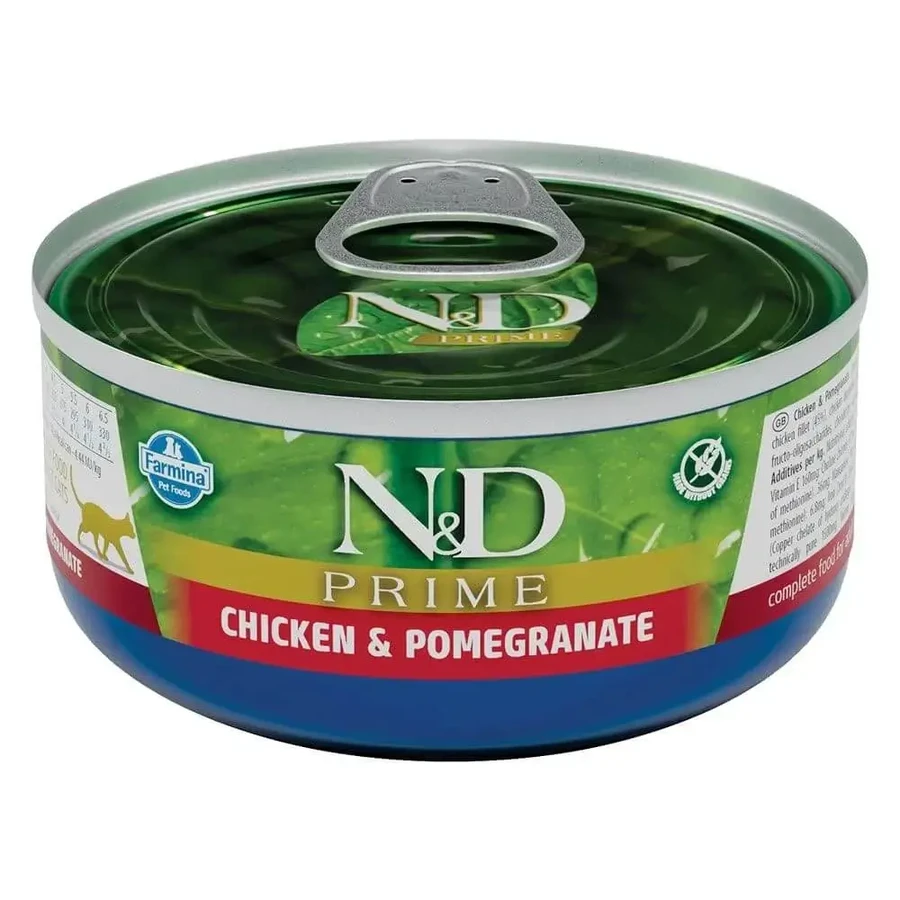 Влажный корм с курицей и гранатом для кошек N&D Prime Adult, 70 г, Farmina: цены и характеристики