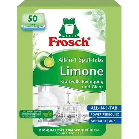 Frosch ECO Таблетки для посудомоечных машин все в 1 Лимон 1×50 шт, таблетки для посудомоечных машин: цены и характеристики
