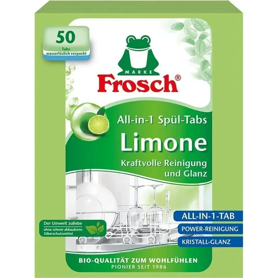 Frosch ECO Таблетки для посудомоечных машин все в 1 Лимон 1×50 шт, таблетки для посудомоечных машин: цены и характеристики
