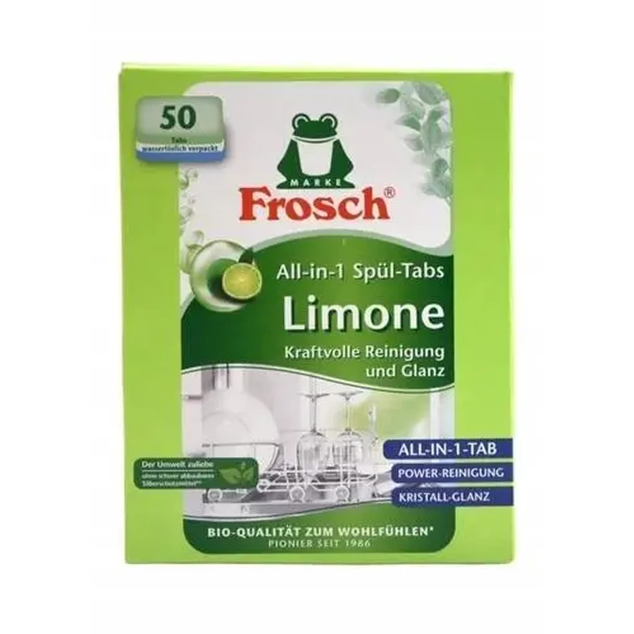 Frosch ECO Таблетки для посудомоечных машин все в 1 Лимон 1×50 шт, таблетки для посудомоечных машин: цены и характеристики