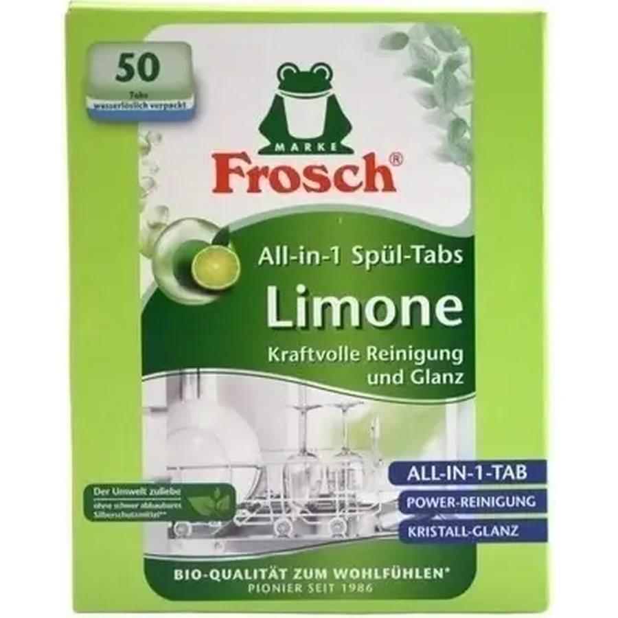 Frosch ECO Таблетки для посудомоечных машин все в 1 Лимон 1×50 шт, таблетки для посудомоечных машин: цены и характеристики