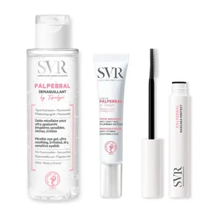 Svr Pack Рутинний крем для чутливих очей Topialyse для повік 15 мл + Palpebral By Topialyse Демакіяж для повік 125 мл + Palpebral By Topialyse Туш для вій 9 мл