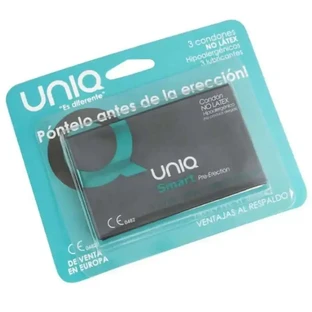 Безлатексные презервативы Uniq Smart Pre-Erection 3 шт.