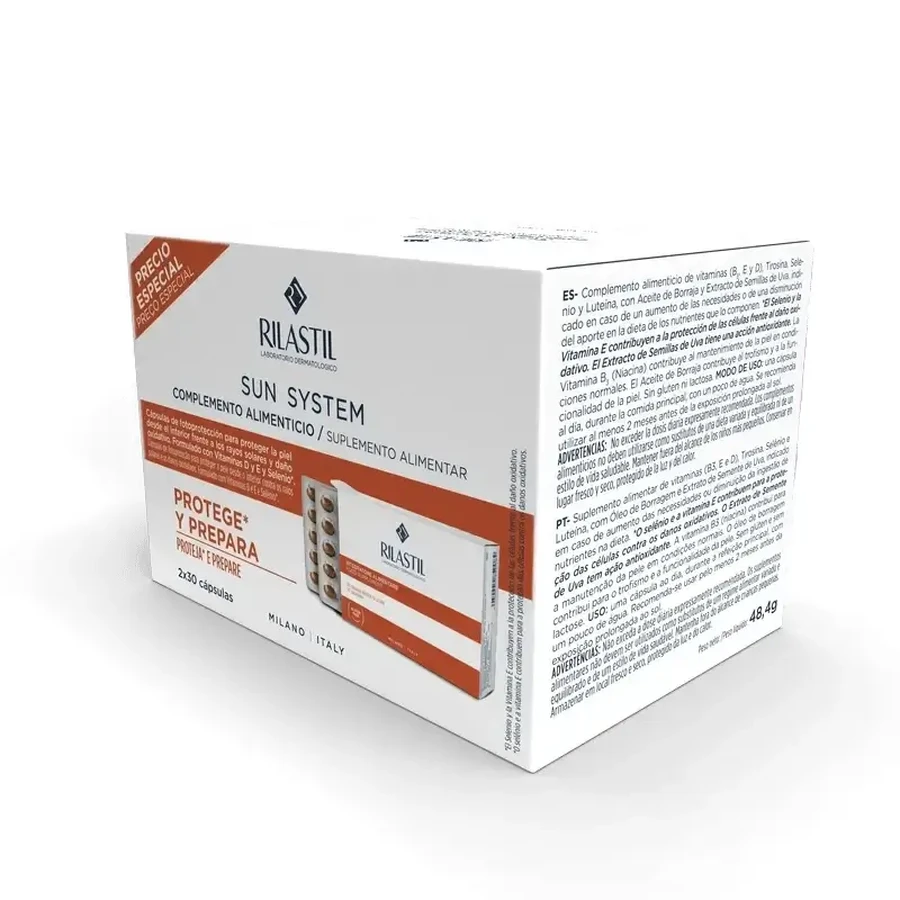 Rilastil Sun System DUPLO Oral 2х30 капсул: ціни та характеристики