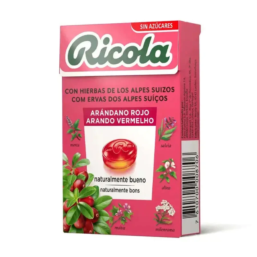 Ricola Клюквенные конфеты без сахара 50 г: цены и характеристики