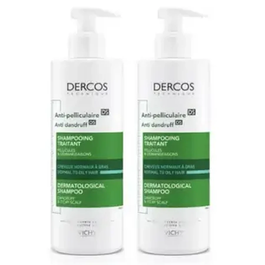 Vichy DUPLO Dercos Жирний шампунь проти лупи 2х390мл: ціни та характеристики