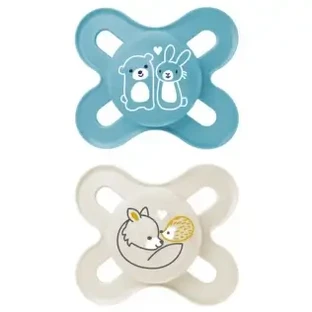 Пустушка MAM Soother Original Start Silicone 0-2M синя/сіра 2u