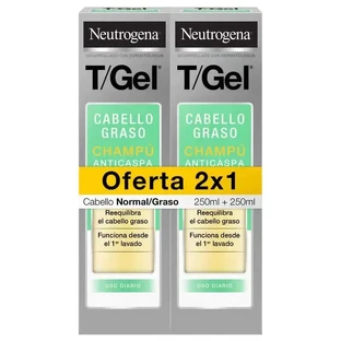 Neutrogena DUPLO DUPLO T-Gel Шампунь проти лупи для нормального/жирного волосся, 2 x 250 мл