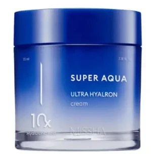 Зволожуючий крем для обличчя з гіалуроновою кислотою Super Aqua, 70 мл, Missha