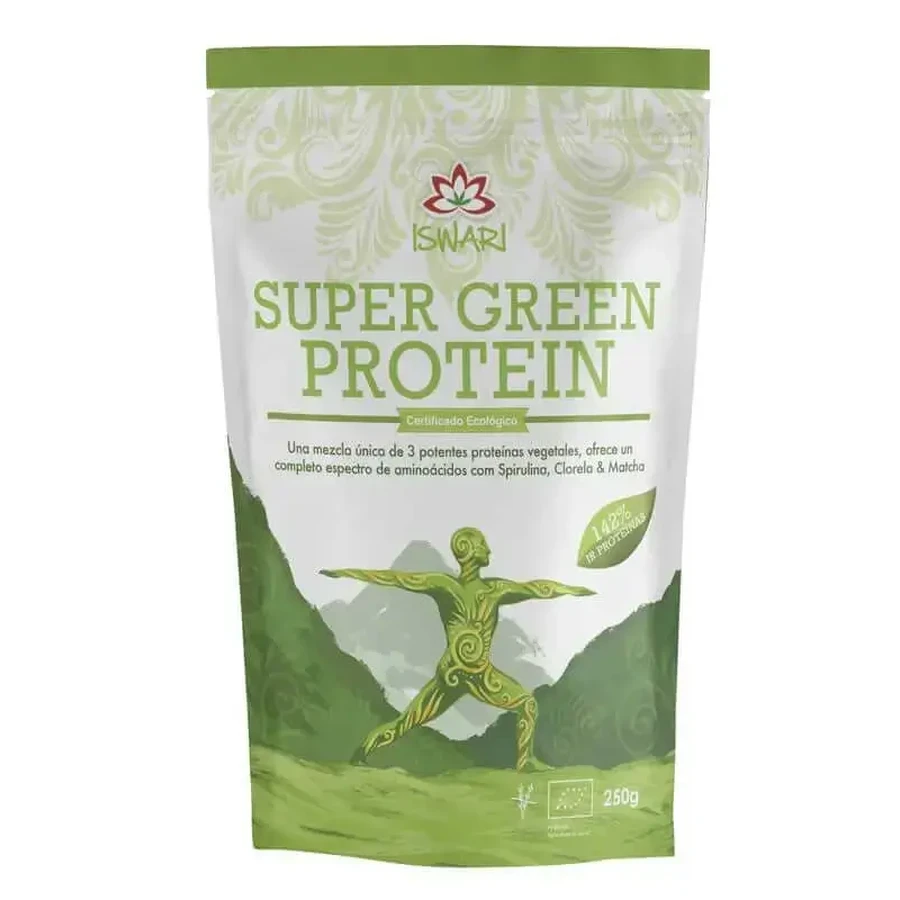 Iswari Super Green Protein Bio, 250 гр: ціни та характеристики