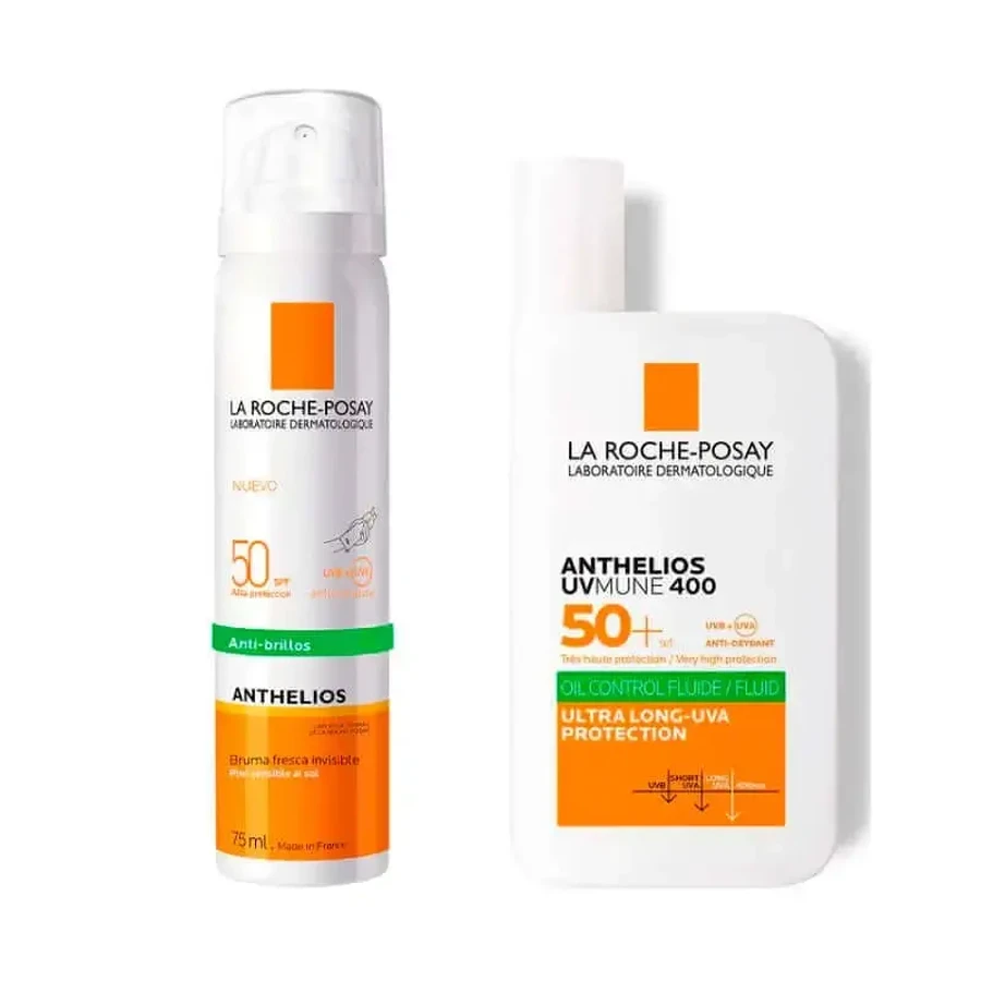 La Roche Posay Anthelios Facial Mist Pack Spf50 75Ml + Uvmune 400 Oil Control Spf50+ 50Ml: ціни та характеристики