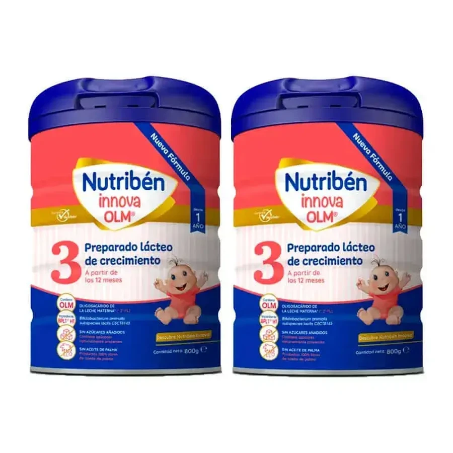 Молоко для подрастающих детей Nutribén Innova 3, 2 X 800 грамм: цены и характеристики