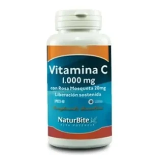 Naturbite Вітамін С 1000 мг. з шипшиною 20 мг. 180 таблеток