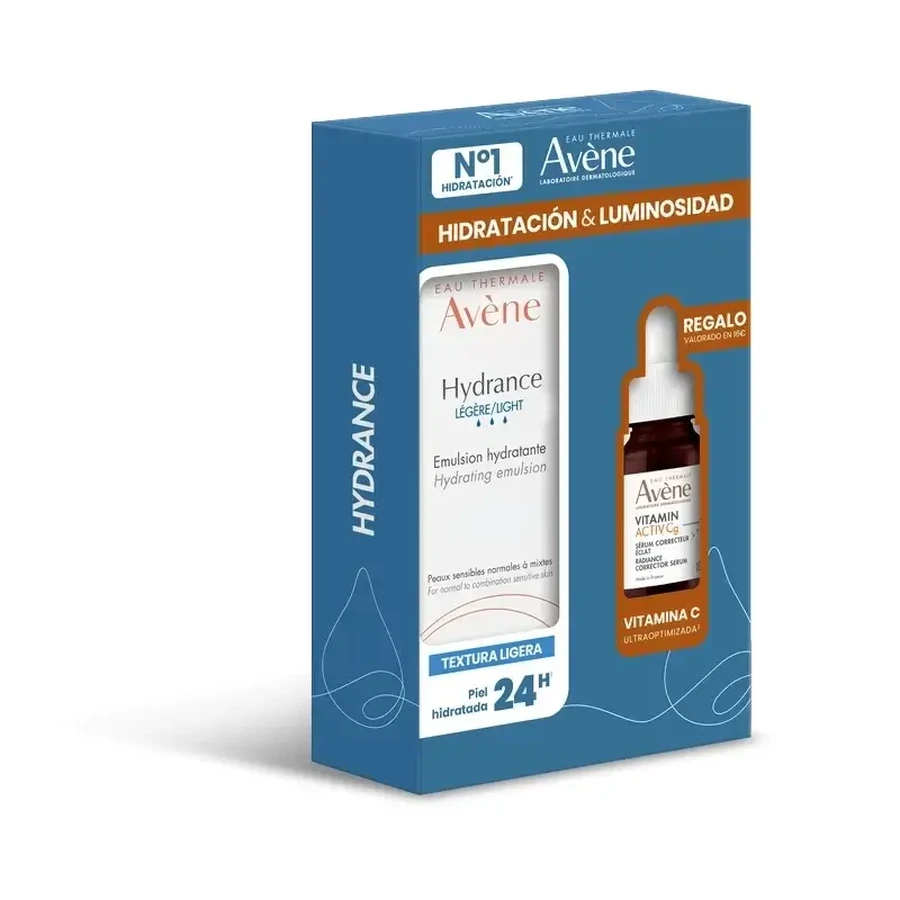 Avene Pack Hydrance Легка зволожуюча емульсія 40мл + подарунок Vitamin Activ Cg Сяюча коригуюча сироватка 10мл: ціни та характеристики