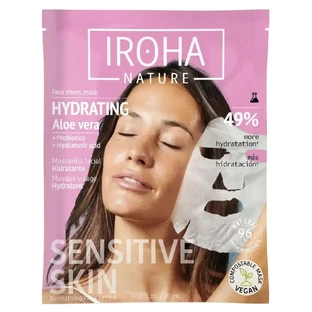 Iroha Nature Зволожуюча маска для обличчя з серветкою - Алое Вера, 20 мл