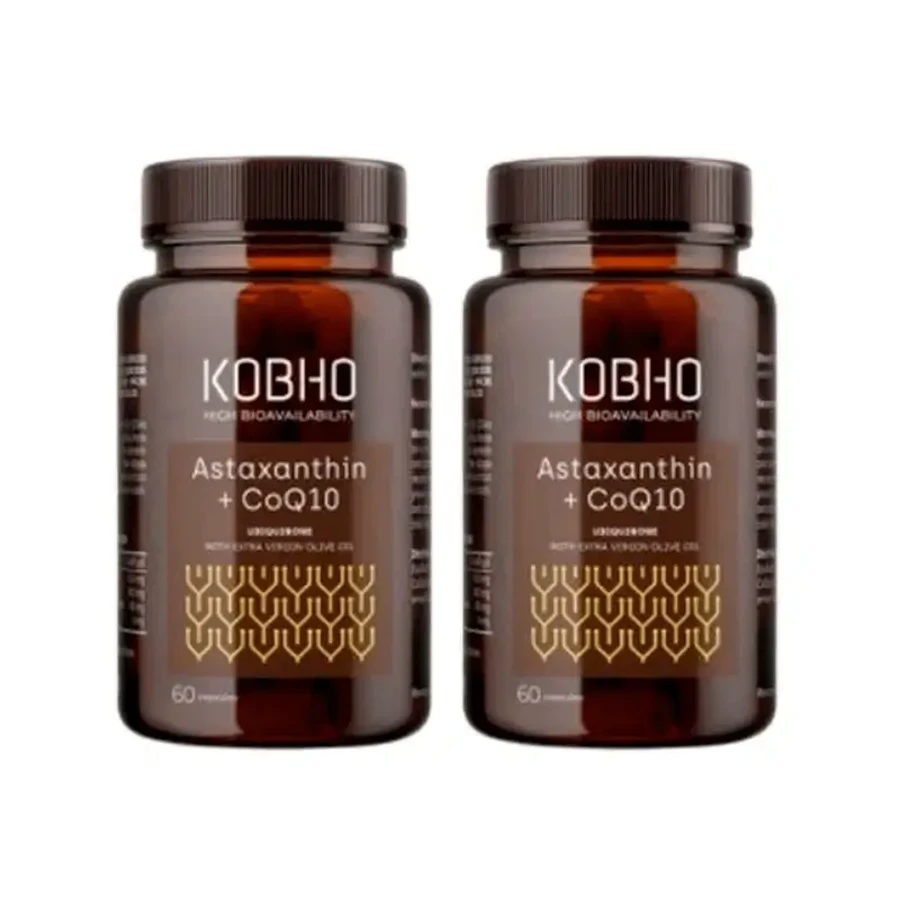 Kobho Labs Duplo Supplement Астаксантин + Коэнзим Q10, 2 x 60 капсул: цены и характеристики