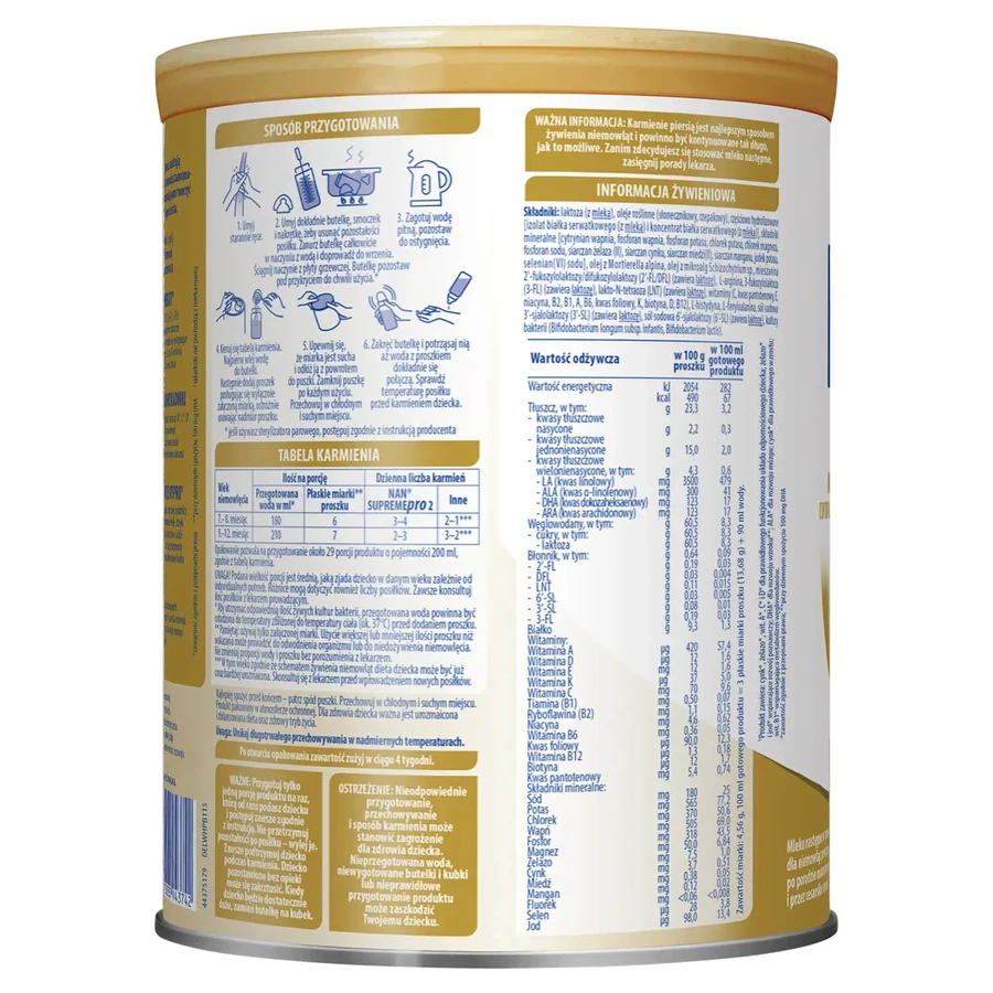 Набор Nestle NAN Supremepro 2 HMO, дополнительное молоко для детей старше 6 месяцев, 2 x 800 г.: цены и характеристики