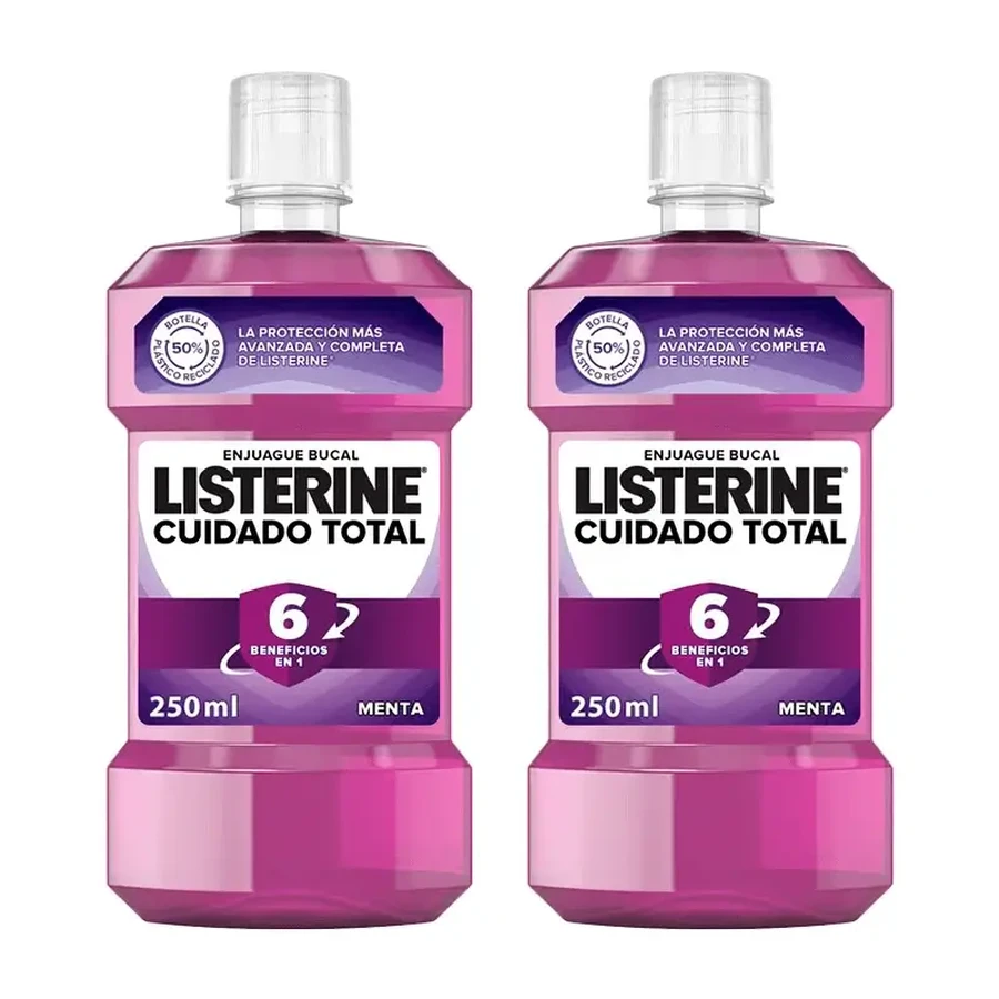 Listerine Duplo Total Care Ополаскиватель для рта, мятный вкус, 2 x 250 мл: цены и характеристики