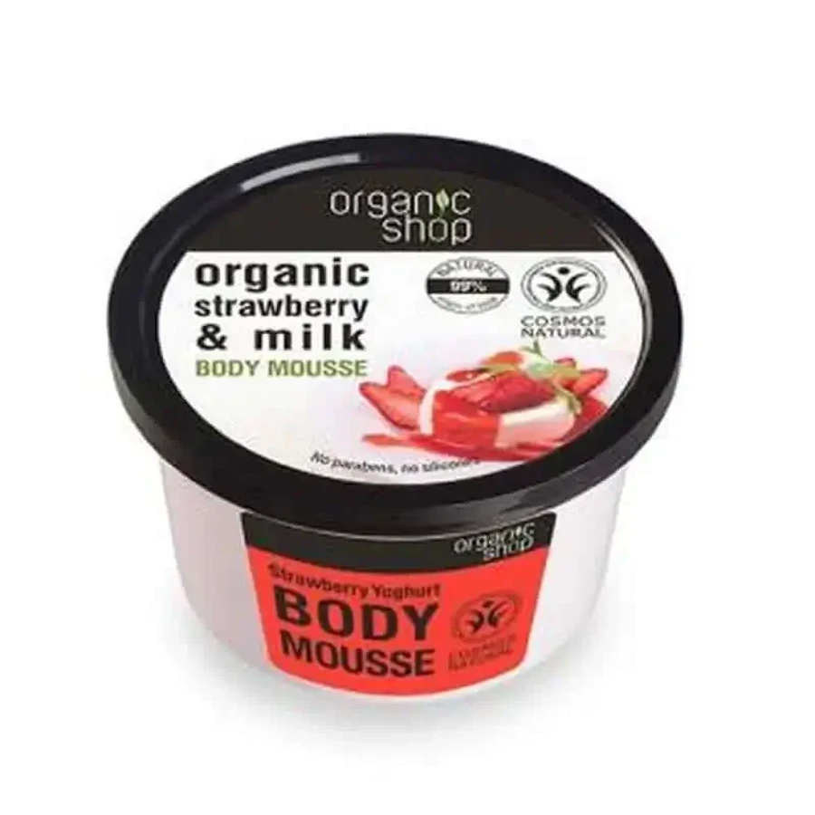 Organic Shop Клубнично-йогуртовый мусс для тела 250 мл: цены и характеристики
