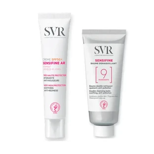 Svr Pack Очищувальний бальзам для чутливої та реактивної шкіри Sensifine 100 мл + крем для обличчя Sensifine Ar Creme Spf 50+ 40 мл