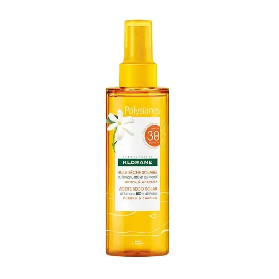 Klorane Polysianes Сонцезахисна суха олія SPF30 200мл: ціни та характеристики