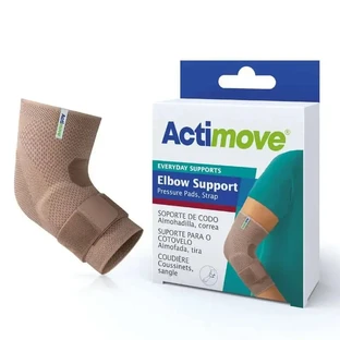 Еластичний налокітник Actimove з подушечкою та ремінцем, бежевий, розмір M