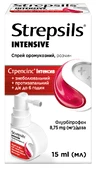 СТРЕПСИЛС® ИНТЕНСИВ, оромукозный спрей, раствор 8,75 мг/доза, 15 мл, облегчение острой боли в горле