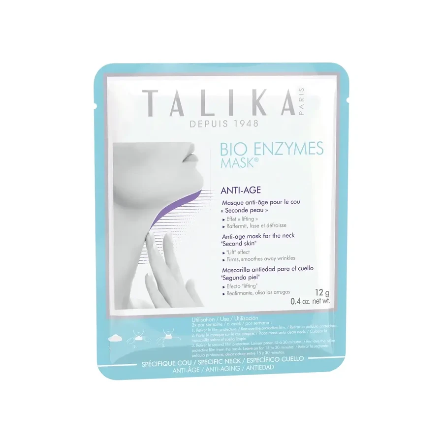 Антивікова маска для шиї Talika Bio Enzymes Антивікова маска для шиї 12 г 1 пакетик: ціни та характеристики