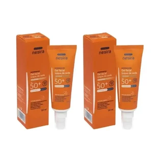 Nesira Silk Touch Гель для лица Spf50+ с цветом, упаковка 2 x 50 мл