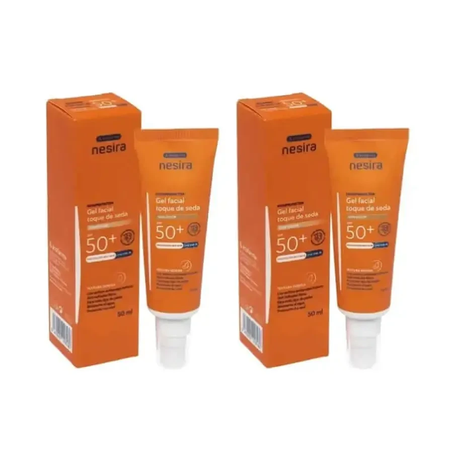 Nesira Silk Touch Гель для лица Spf50+ с цветом, упаковка 2 x 50 мл: цены и характеристики