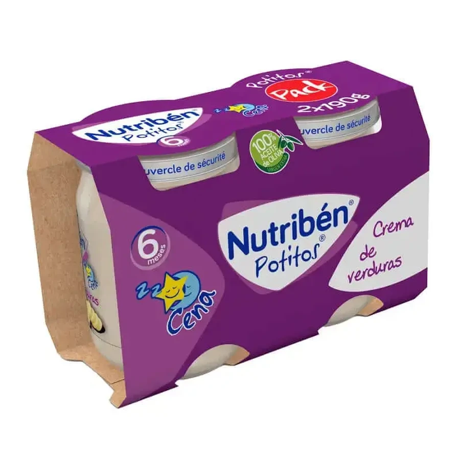 Овочевий крем-суп Nutribén Pack Potito Dinner, 2X190г: ціни та характеристики