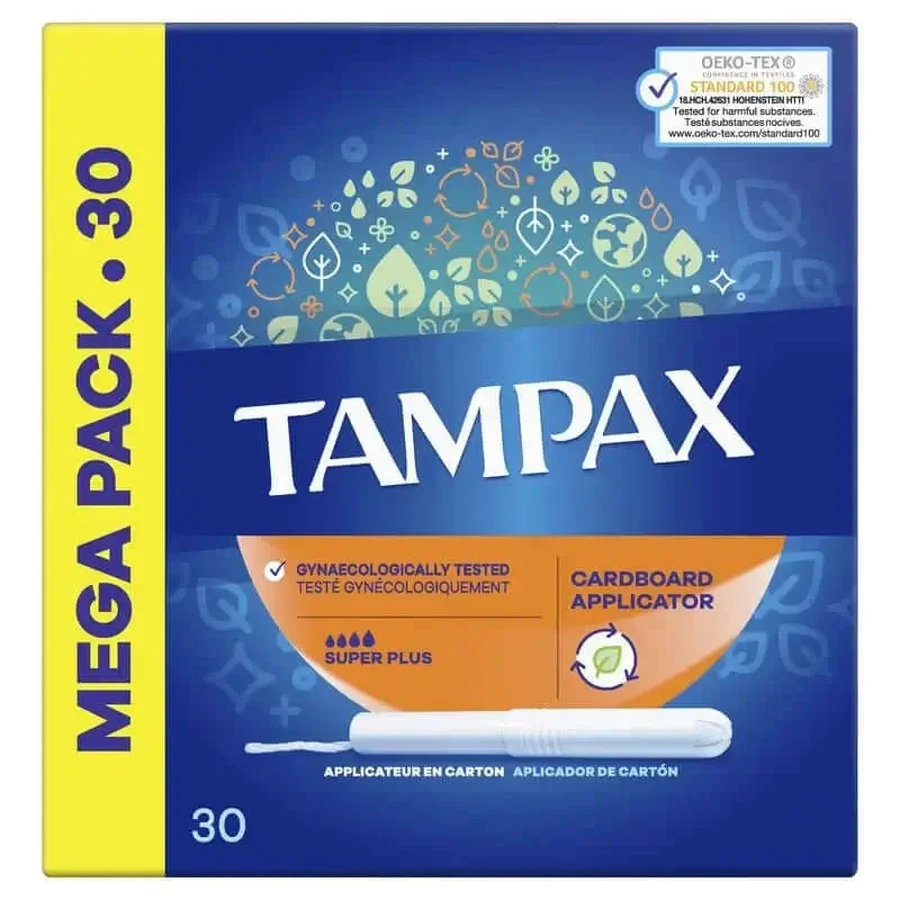 Тампоны Tampax Super Plus с аппликатором, 30 штук: цены и характеристики
