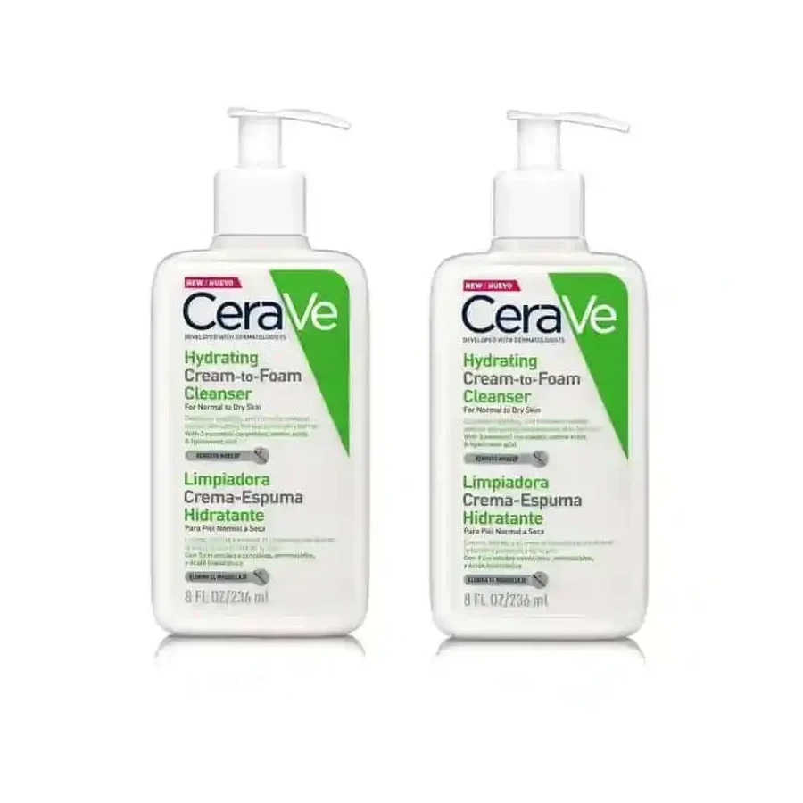 CeraVe Cleansing Cream - увлажняющая очищающая пенка, 2X236 мл: цены и характеристики